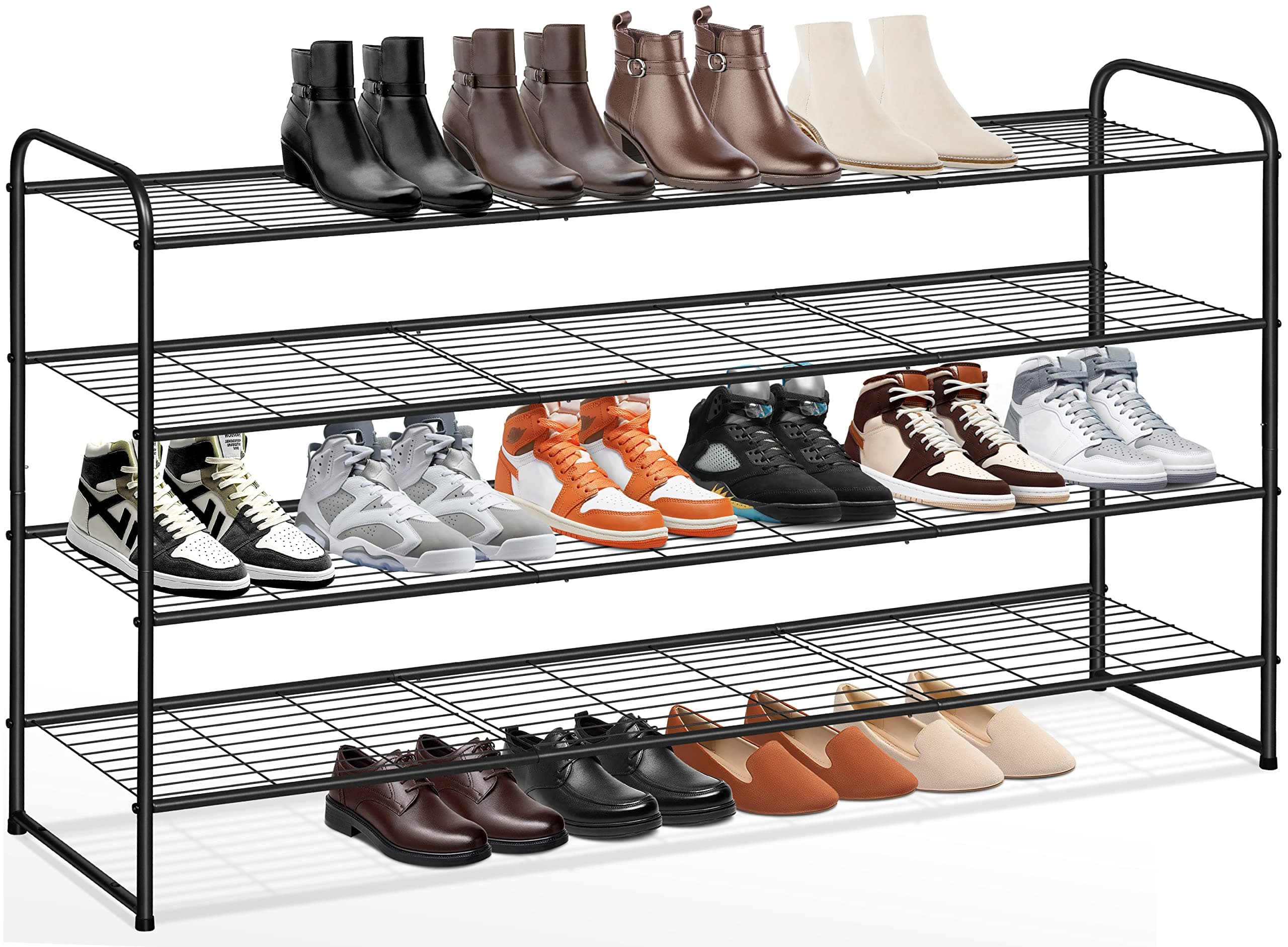 KEETDY 4-Tier Metal Shoe Organizer for Closet Storage