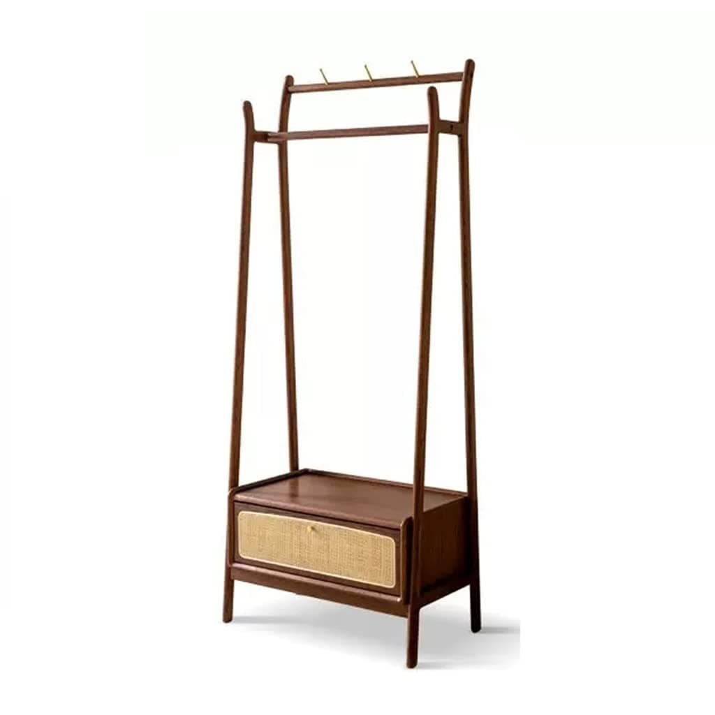 Engender Nordic Minimalist Rattan Multi-Functional Coat Rack