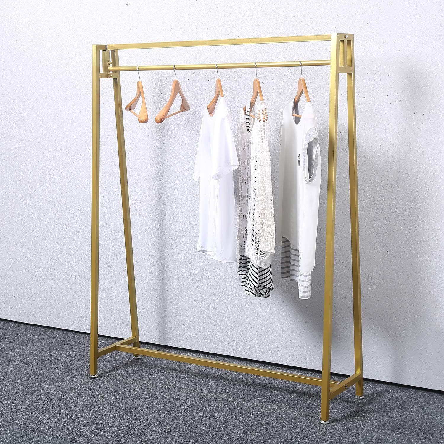 MBQQ Gold Moden Metal Clothes Hanging Organizer for Laundry Drying Racks
